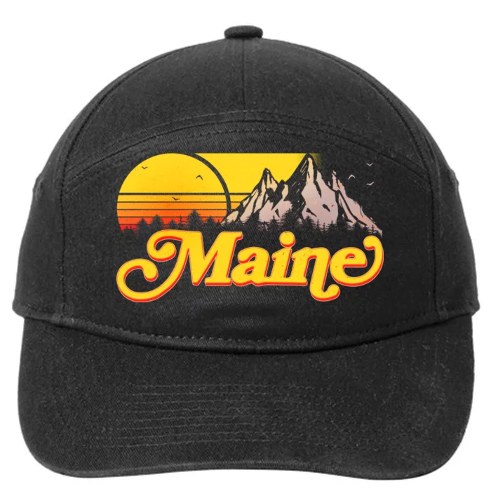 Mountains In Maine 7-Panel Snapback Hat