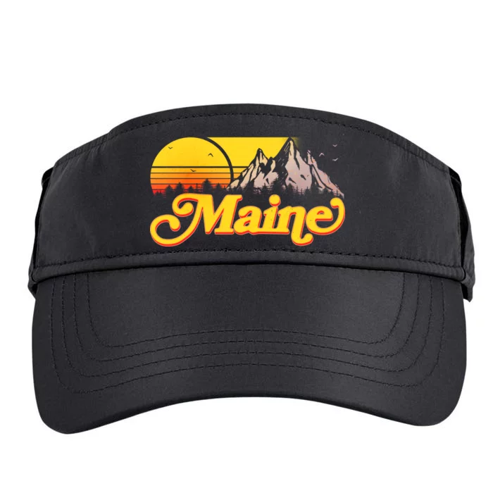 Mountains In Maine Adult Drive Performance Visor