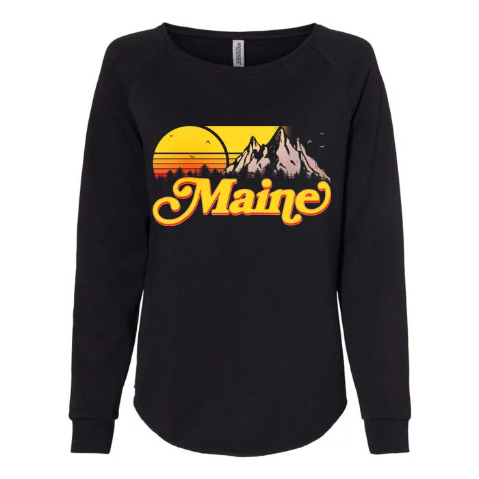 Mountains In Maine Womens California Wash Sweatshirt