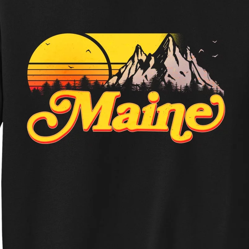 Mountains In Maine Tall Sweatshirt