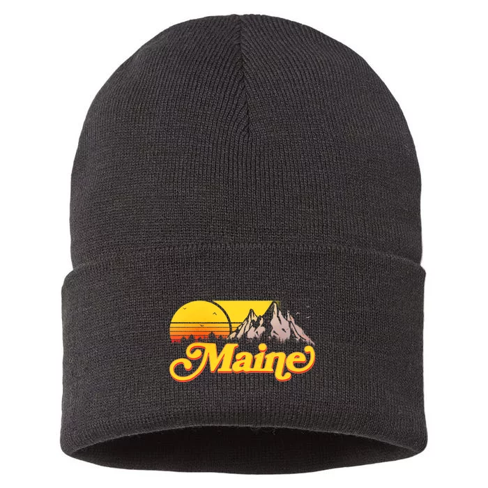 Mountains In Maine Sustainable Knit Beanie