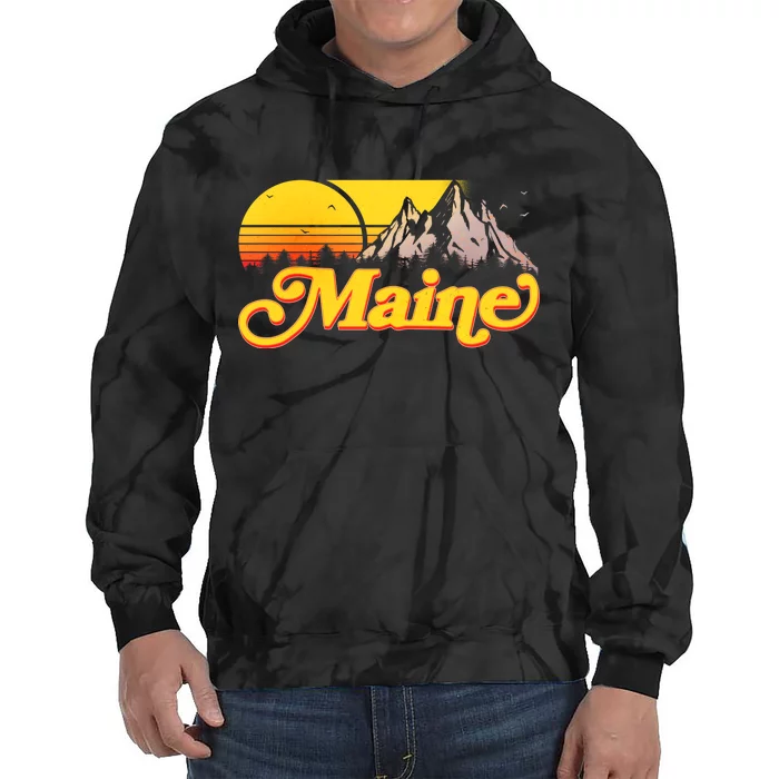 Mountains In Maine Tie Dye Hoodie