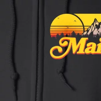 Mountains In Maine Full Zip Hoodie