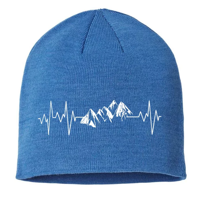 Mountains In My Heartbeat Pulse 8 1/2in Sustainable Knit Beanie