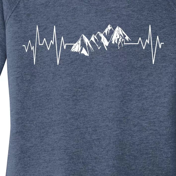 Mountains In My Heartbeat Pulse Women's Perfect Tri Tunic Long Sleeve Shirt