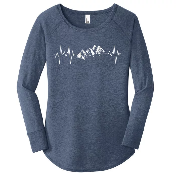 Mountains In My Heartbeat Pulse Women's Perfect Tri Tunic Long Sleeve Shirt