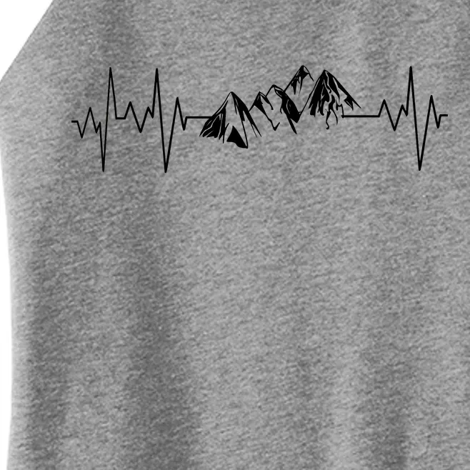 Mountains In My Heartbeat Pulse Women’s Perfect Tri Rocker Tank