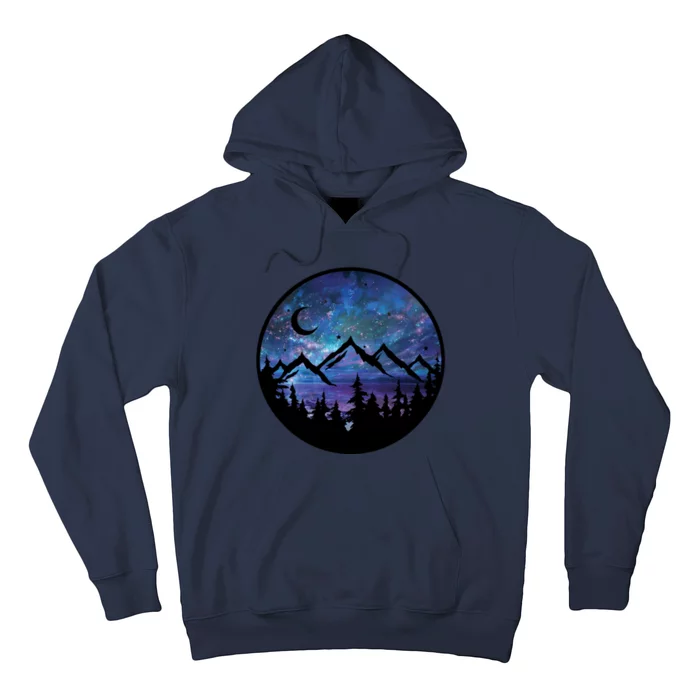 Mountains Star Night Sky Hoodie | TeeShirtPalace