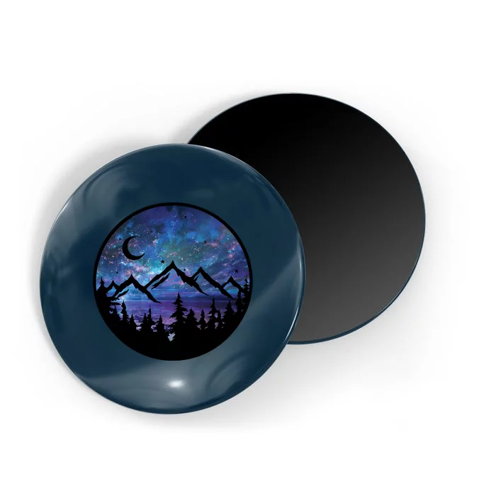 Mountains Star Night Sky Magnet