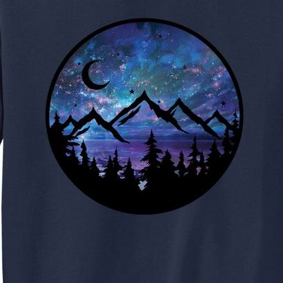 Mountains Star Night Sky Tall Sweatshirt