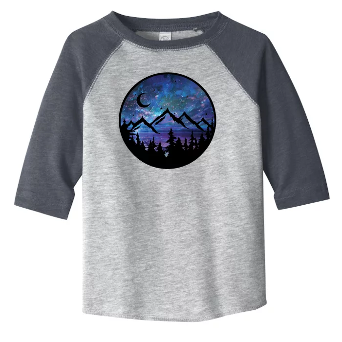 Mountains Star Night Sky Toddler Fine Jersey T-Shirt