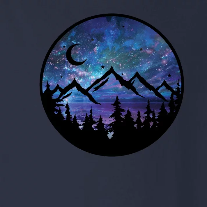 Mountains Star Night Sky Toddler Long Sleeve Shirt