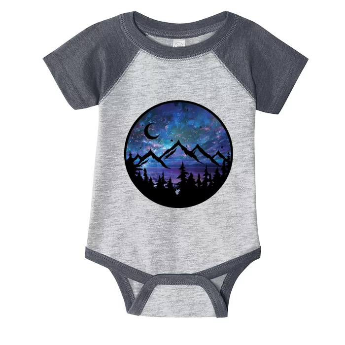 Mountains Star Night Sky Infant Baby Jersey Bodysuit