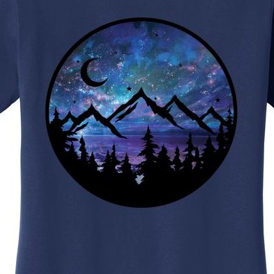 Mountains Star Night Sky Women's T-Shirt