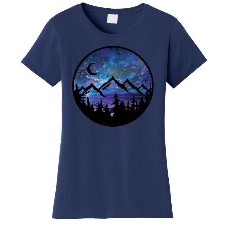 Mountains Star Night Sky Women's T-Shirt