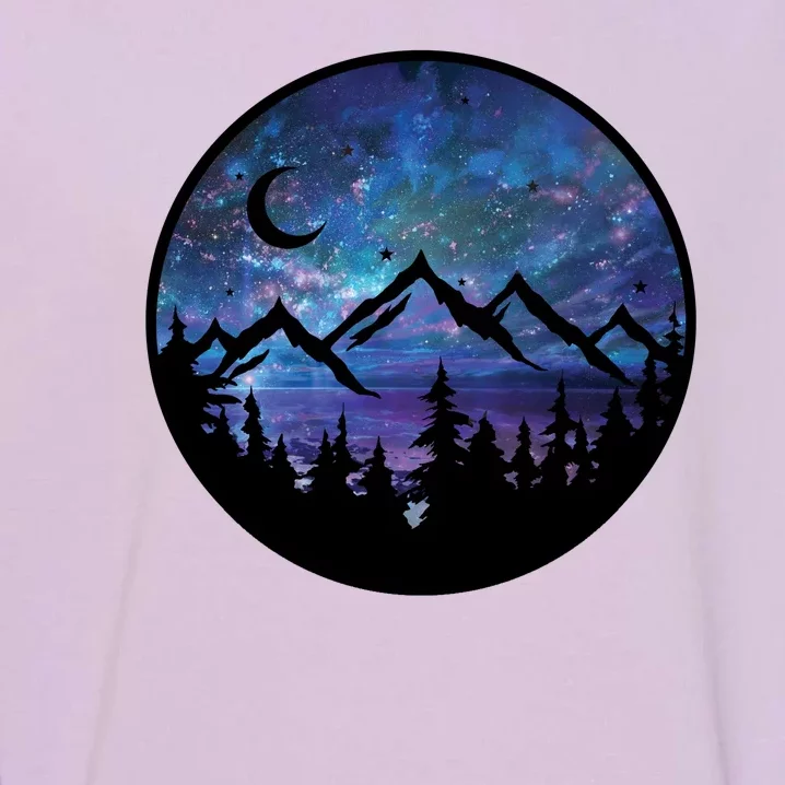 Mountains Star Night Sky Garment-Dyed Sweatshirt