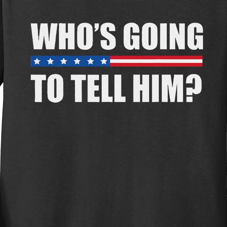 Michelle Obama WhoS Going To Tell Him Funny Black Jobs Kids Long Sleeve Shirt