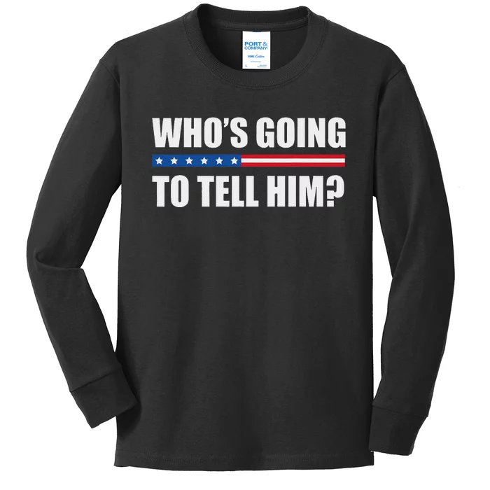 Michelle Obama WhoS Going To Tell Him Funny Black Jobs Kids Long Sleeve Shirt