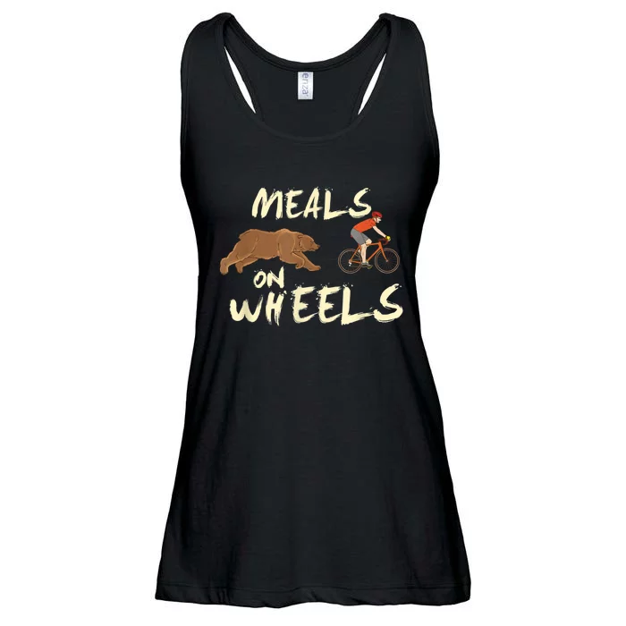 Meals On Wheels Cycling & Nature Design For Mountain Biker Ladies Essential Flowy Tank