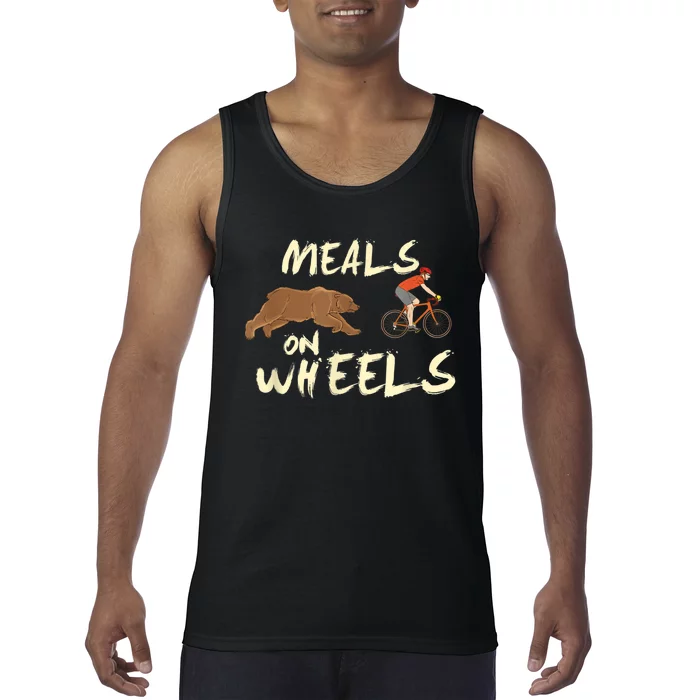 Meals On Wheels Cycling & Nature Design For Mountain Biker Tank Top