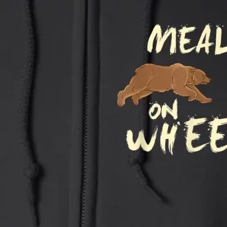 Meals On Wheels Cycling & Nature Design For Mountain Biker Full Zip Hoodie