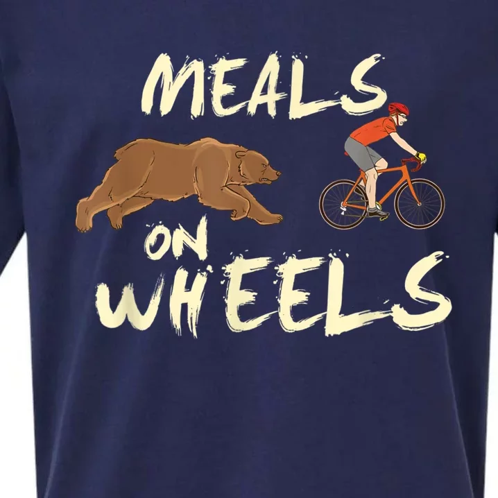 Meals On Wheels Cycling & Nature Design For Mountain Biker Sueded Cloud Jersey T-Shirt