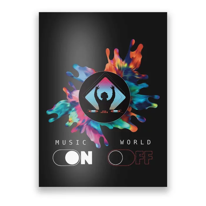 Music On World Off costume for Music Lovers DJs Festival Poster