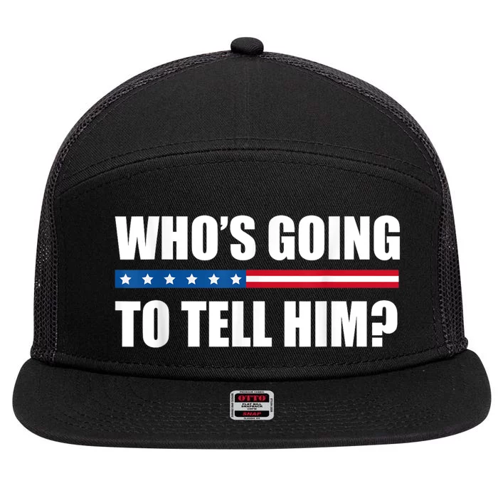 Michelle Obama WhoS Going To Tell Him Funny Black Jobs 7 Panel Mesh Trucker Snapback Hat