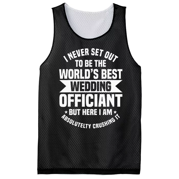 Marriage Officiant Worlds Best Wedding Minister Celebrant Mesh Reversible Basketball Jersey Tank