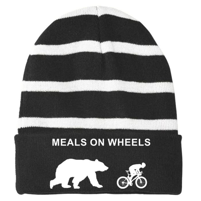 Meals On Wheels Striped Beanie with Solid Band