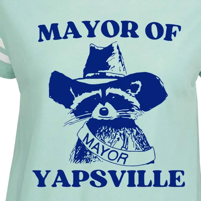 Mayor Of Yapsville Raccoon Enza Ladies Jersey Football T-Shirt