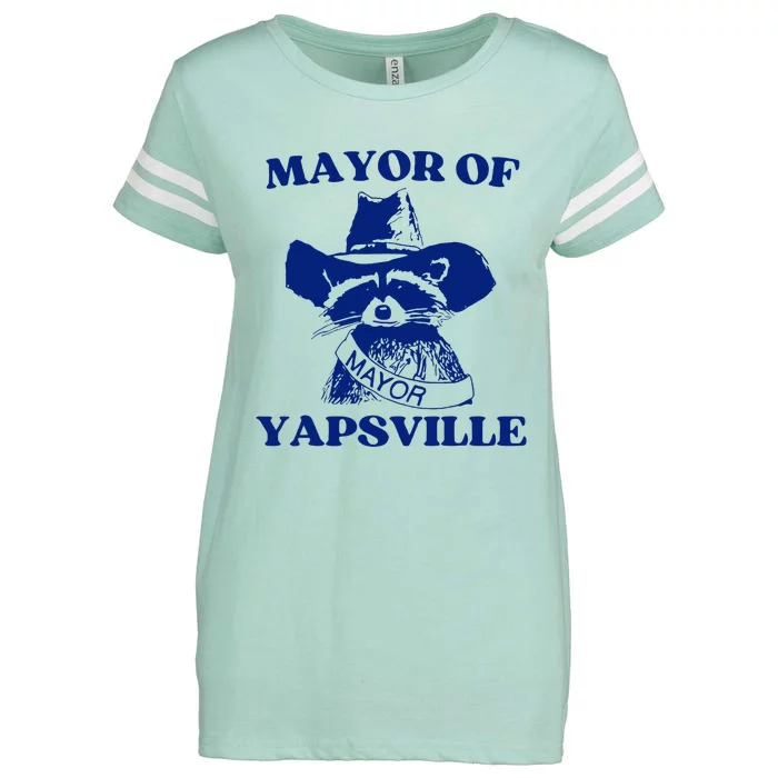 Mayor Of Yapsville Raccoon Enza Ladies Jersey Football T-Shirt