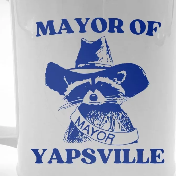 Mayor Of Yapsville Raccoon Front & Back Beer Stein