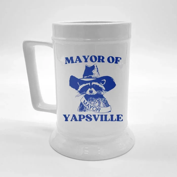 Mayor Of Yapsville Raccoon Front & Back Beer Stein