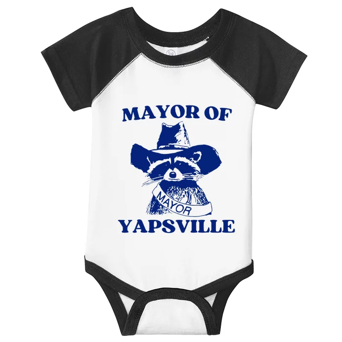 Mayor Of Yapsville Raccoon Infant Baby Jersey Bodysuit