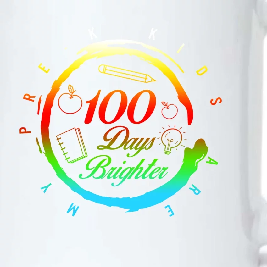 My Pregiftk 100 Days Of School Brighter Teacher Student Gift Black Color Changing Mug