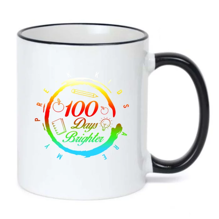 My Pregiftk 100 Days Of School Brighter Teacher Student Gift Black Color Changing Mug