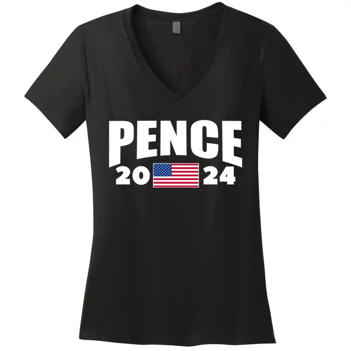 Mike Pence 2024 American Presidential Election 2024 USA Women's V-Neck T-Shirt