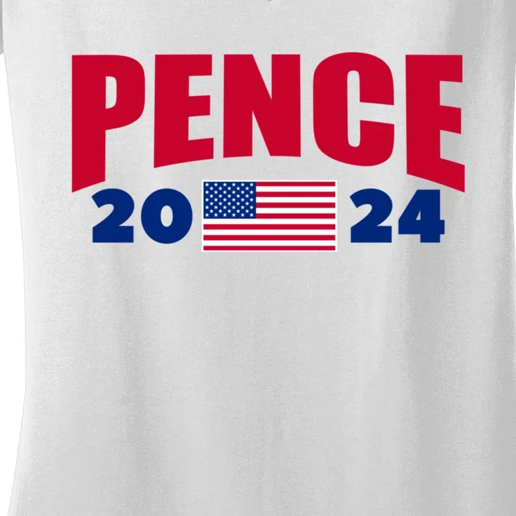 Mike Pence 2024 American Presidential Election 2024 USA Women's V-Neck T-Shirt