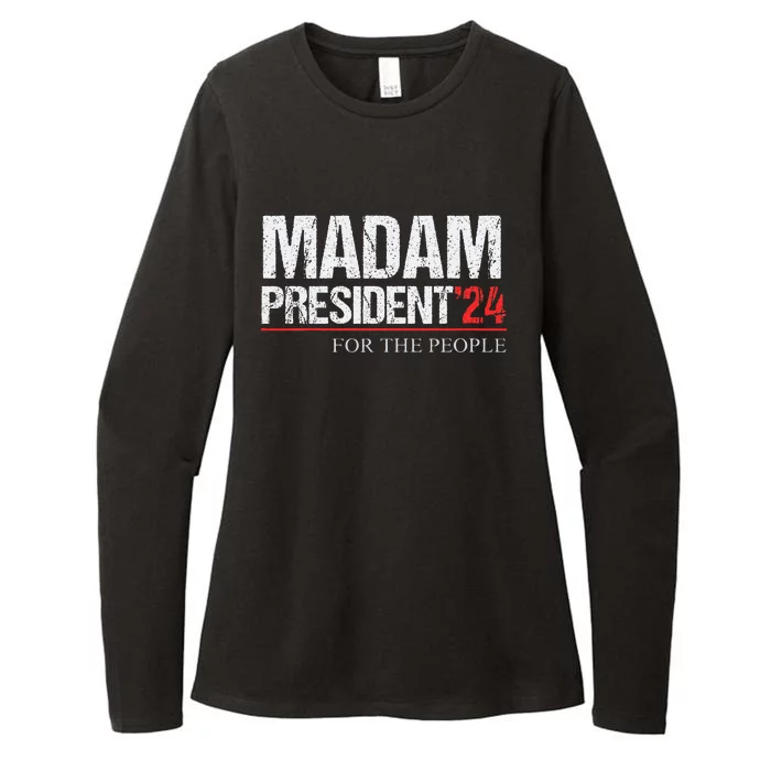 Madam President 2024 Feminist Women Vice President Womens CVC Long Sleeve Shirt