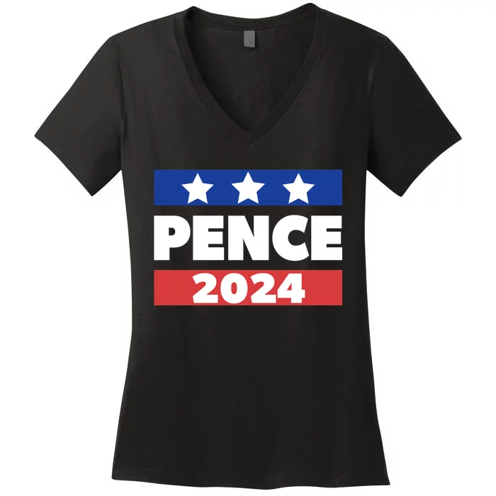 Mike Pence 2024 American Presidential Election 2024 USA Women's V-Neck T-Shirt