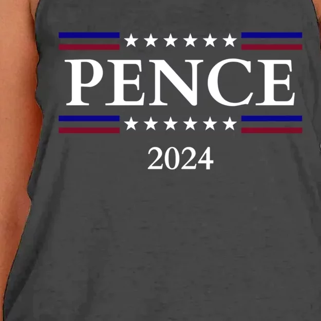 Mike Pence 2024 American Presidential Election 2024 USA Women's Knotted Racerback Tank