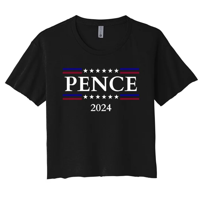 Mike Pence 2024 American Presidential Election 2024 USA Women's Crop Top Tee