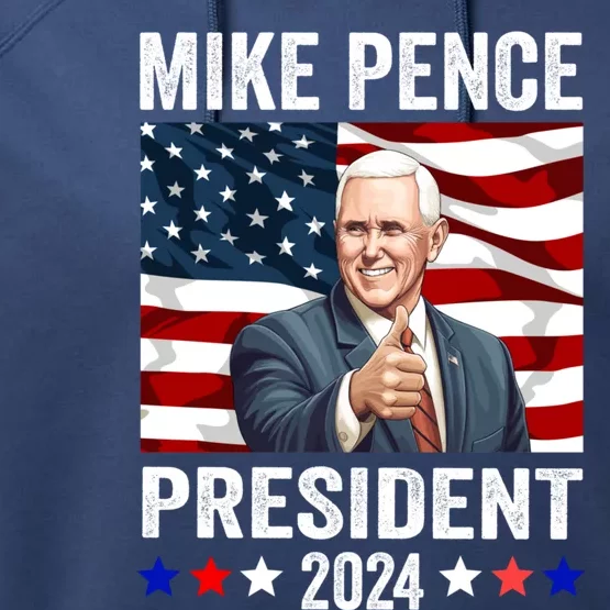 Mike Pence 2024 American Presidential Election 2024 USA Performance Fleece Hoodie