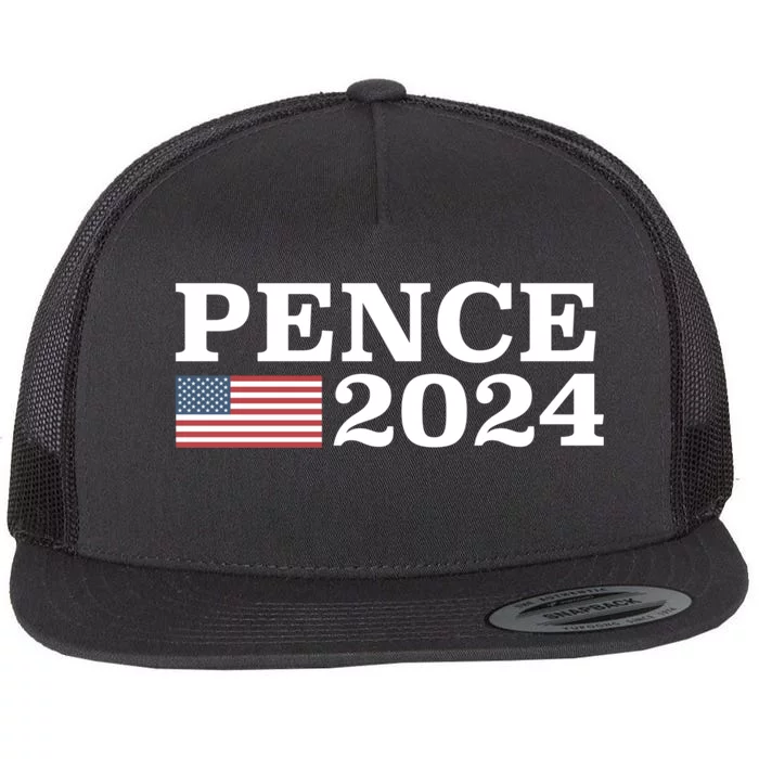 Mike Pence 2024 For President Mike Pence 2024 Flat Bill Trucker Hat