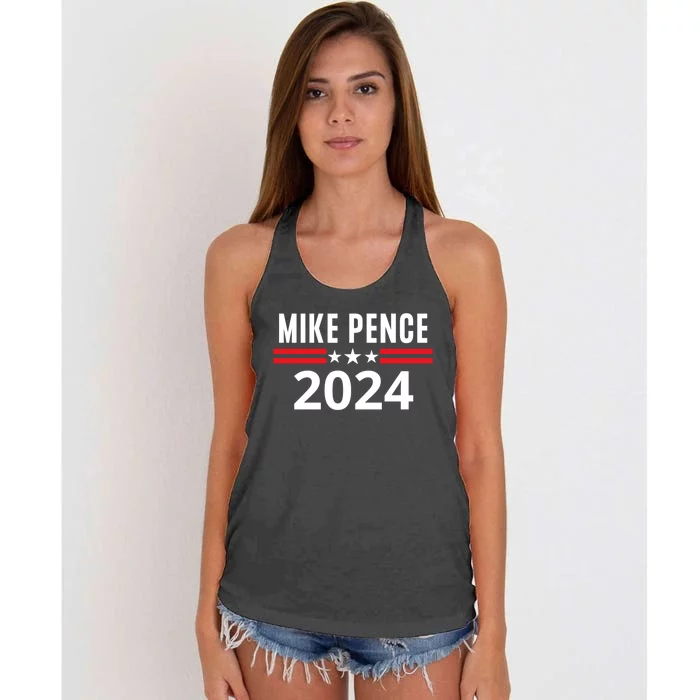 Mike Pence 2024 For President Mike Pence 2024 Women's Knotted Racerback Tank