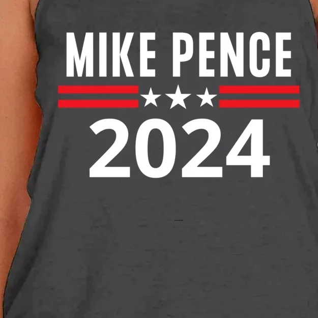 Mike Pence 2024 For President Mike Pence 2024 Women's Knotted Racerback Tank