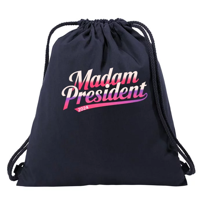 Madam President 2024 Kamala Harris 2024 Cute Gift Drawstring Bag