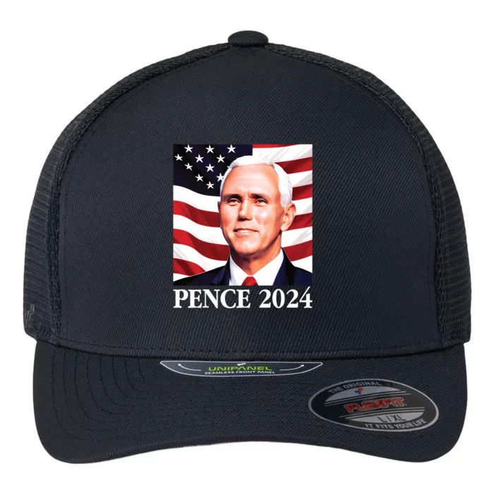 Mike Pence 2024 Presidential Portrait Flexfit Unipanel Trucker Cap