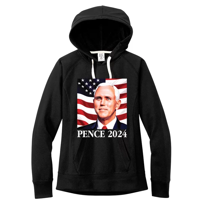 Mike Pence 2024 Presidential Portrait Women's Fleece Hoodie